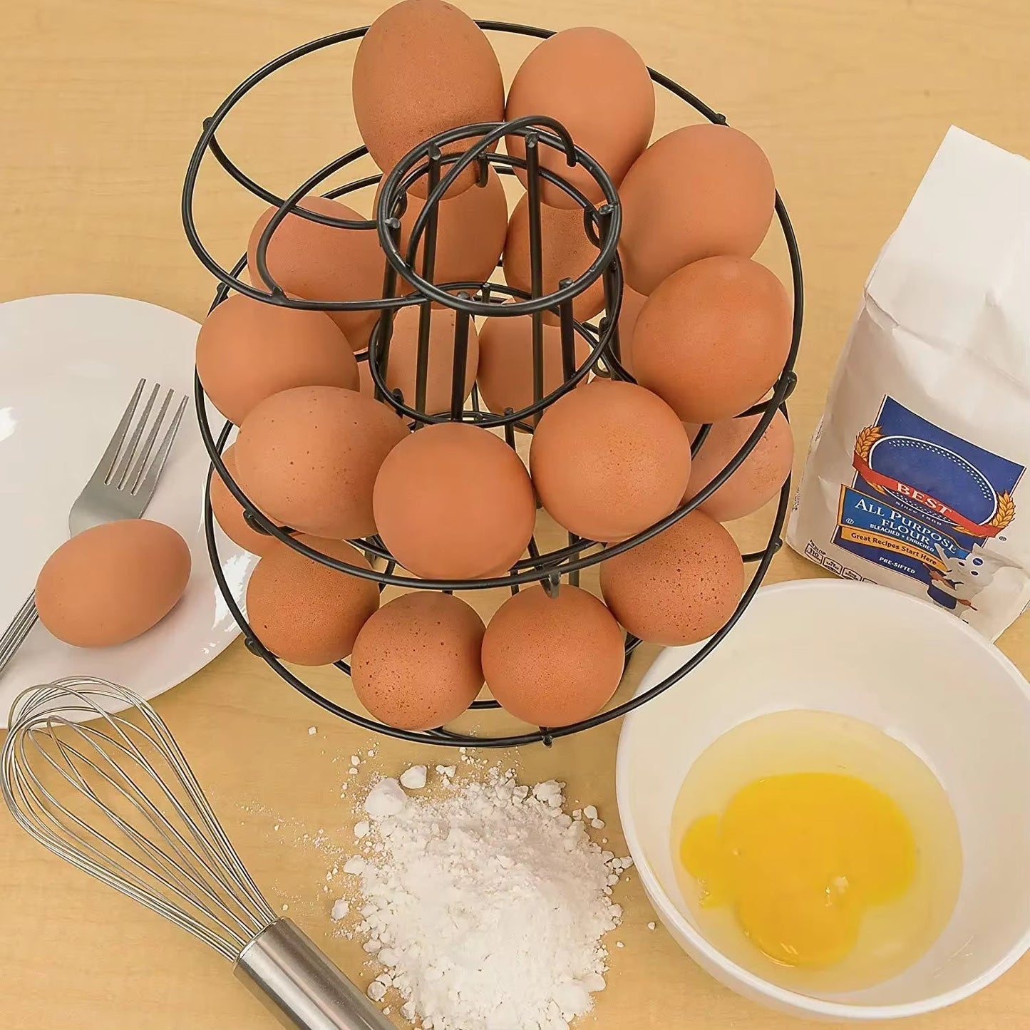 BowLift | Spiral Rolling Egg Dispenser Rack