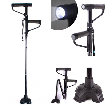 BowLift | Non-slip collapsible walking cane with LED light