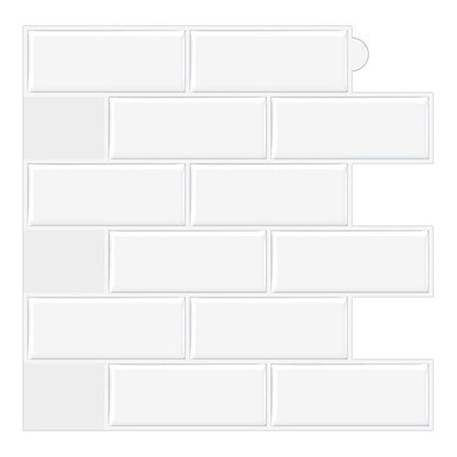 BowLift | Tile Peel & Stick Rectangle Waterproof Solid Plastic Peel & Stick Subway Tile for Shower