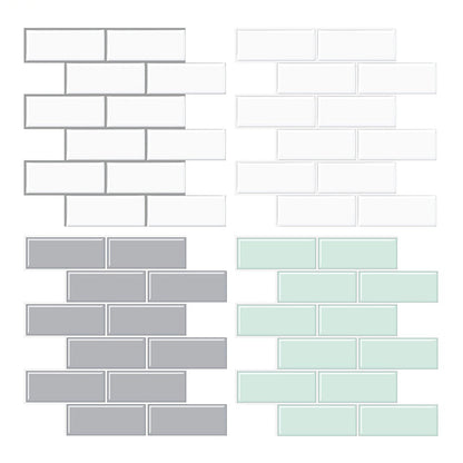 BowLift | Tile Peel & Stick Rectangle Waterproof Solid Plastic Peel & Stick Subway Tile for Shower