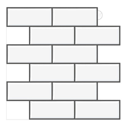 BowLift | Tile Peel & Stick Rectangle Waterproof Solid Plastic Peel & Stick Subway Tile for Shower