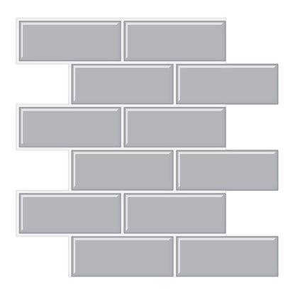 BowLift | Tile Peel & Stick Rectangle Waterproof Solid Plastic Peel & Stick Subway Tile for Shower