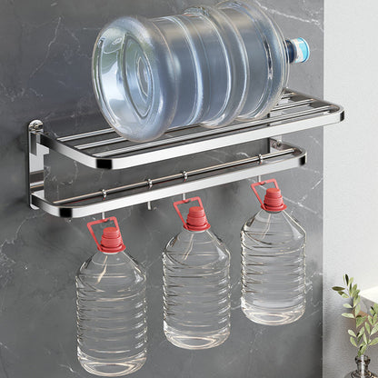 BowLift | Polished Chrome Modern Bathroom Accessory Set in Stainless Steel with Bath Shelf/Towel Bar
