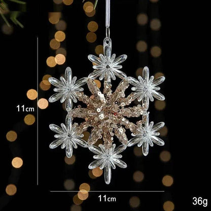 Skanto | Christmas Decorations Sequins Acrylic Transparent Pendant