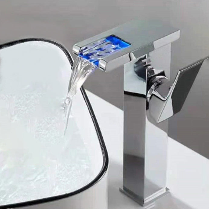 BowLift | Single-Handle Basin Faucet 1-Hole Widely Used Bathroom Sink Faucet with LED Lighting