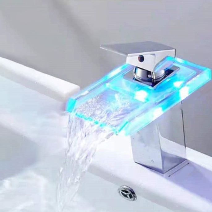 Kalsten | Single-Handle Basin Faucet 1-Hole Widely Used Bathroom Sink Faucet with LED Lighting