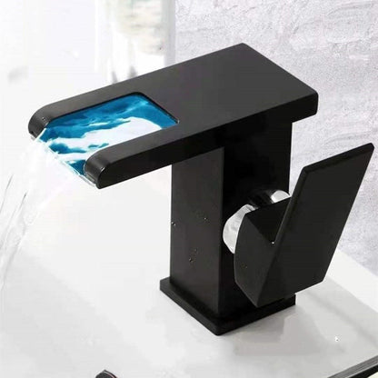 BowLift | Single-Handle Basin Faucet 1-Hole Widely Used Bathroom Sink Faucet with LED Lighting
