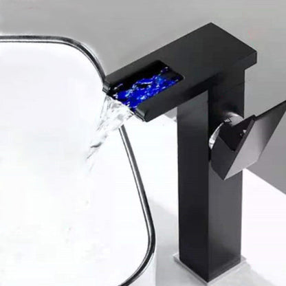 BowLift | Single-Handle Basin Faucet 1-Hole Widely Used Bathroom Sink Faucet with LED Lighting