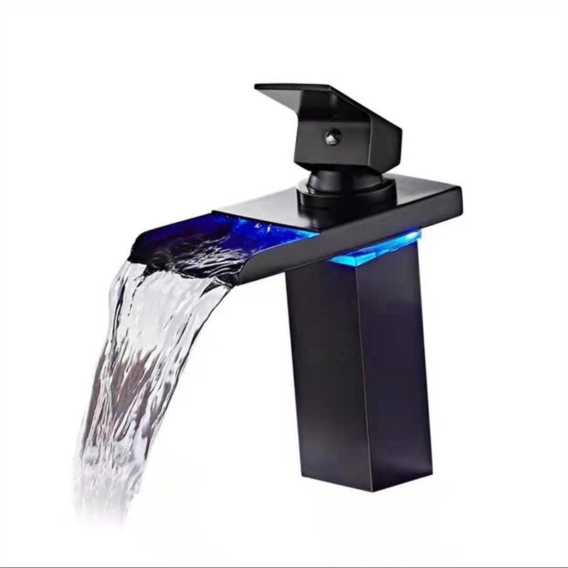 BowLift | Single-Handle Basin Faucet 1-Hole Widely Used Bathroom Sink Faucet with LED Lighting