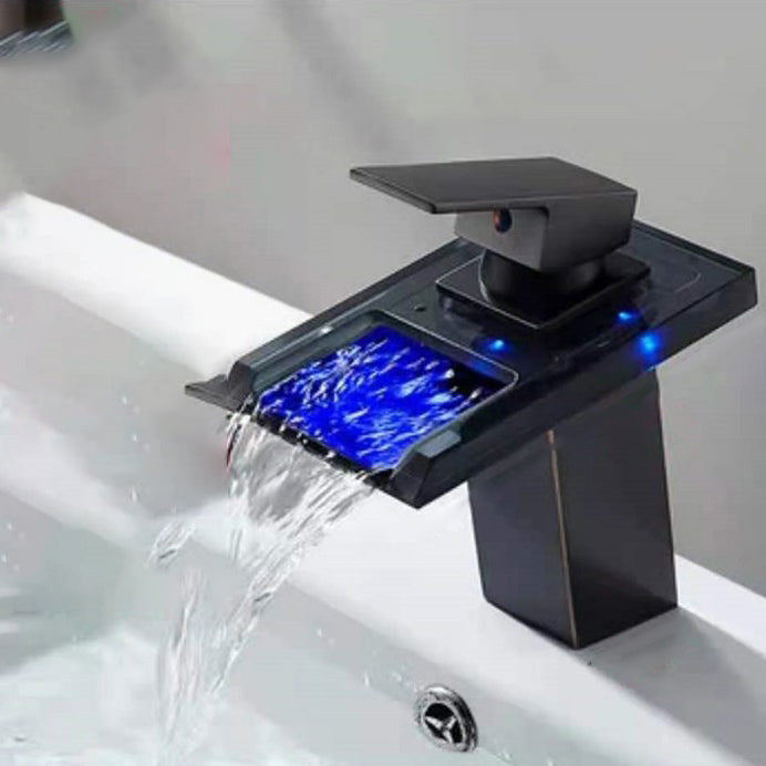 BowLift | Single-Handle Basin Faucet 1-Hole Widely Used Bathroom Sink Faucet with LED Lighting