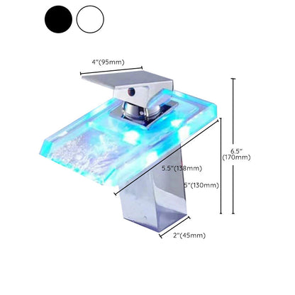 BowLift | Single-Handle Basin Faucet 1-Hole Widely Used Bathroom Sink Faucet with LED Lighting