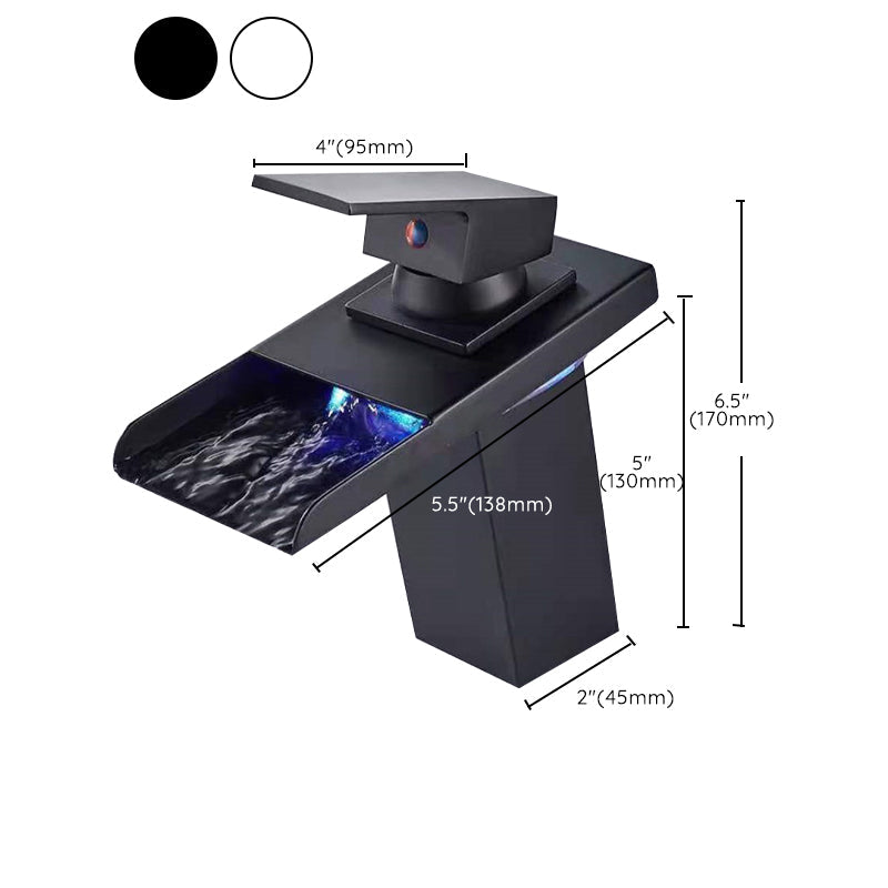 BowLift | Single-Handle Basin Faucet 1-Hole Widely Used Bathroom Sink Faucet with LED Lighting