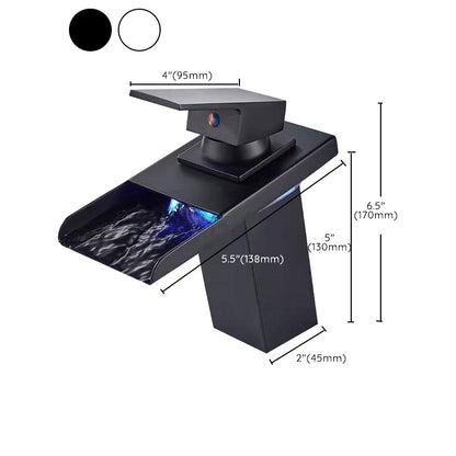 BowLift | Single-Handle Basin Faucet 1-Hole Widely Used Bathroom Sink Faucet with LED Lighting