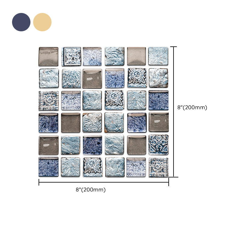 BowLift | Plastic Self-Adhesive Tiles Mosaic Tiles Grid Square Waterproof Self-Adhesive Tile Pack of 12
