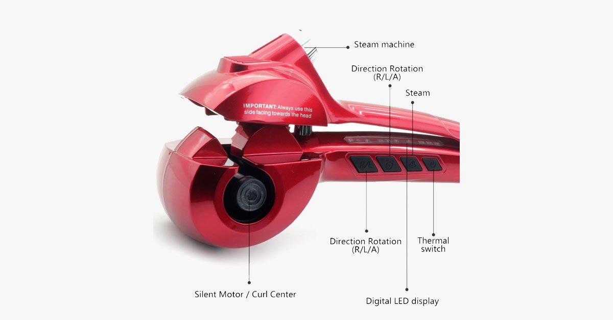 BowLift | New Generation Ceramic Automatic Hair Steam Curler – Curls for Beach Waves and Much More