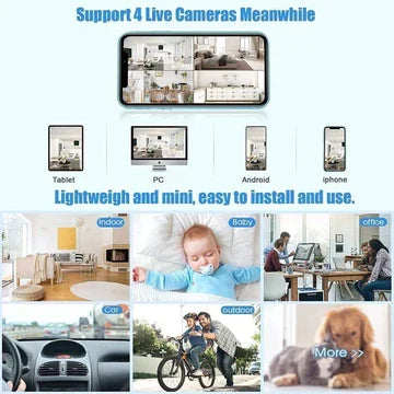 Skanto | Mini Wireless Magnetic Camera with Live Audio & Video Stream