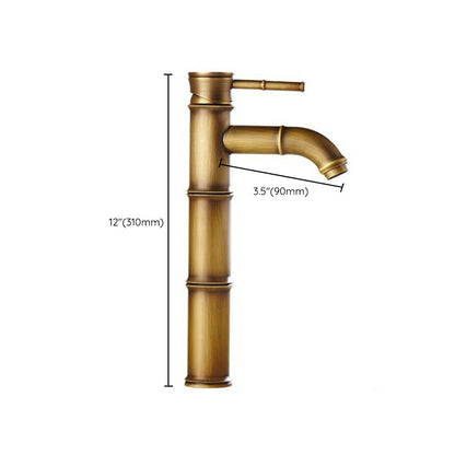 BowLift | Farmhouse Brass Bathroom Faucet With Lever Handle Single Hole Sink Faucet