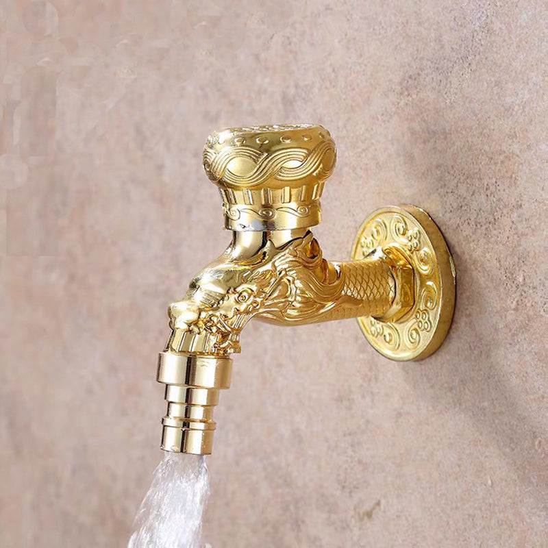 Skanto | Skanto Vintage Classic Faucet Water Lock Single Handle Dragon Engraving Wall Mounted Faucet