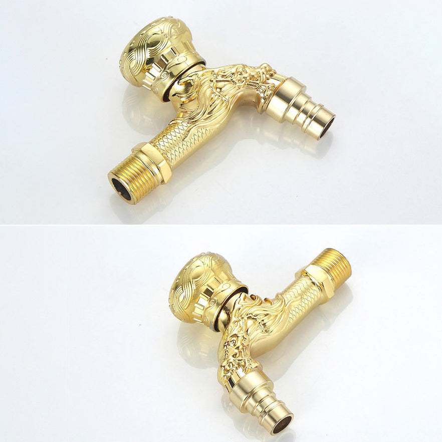 Skanto | Skanto Vintage Classic Faucet Water Lock Single Handle Dragon Engraving Wall Mounted Faucet