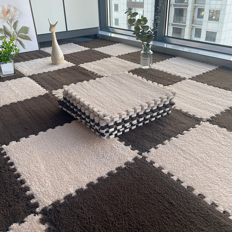 BowLift | Multicolored Level Loop Carpet Tile Non-Slip Composite Floor Tiles for Bedroom