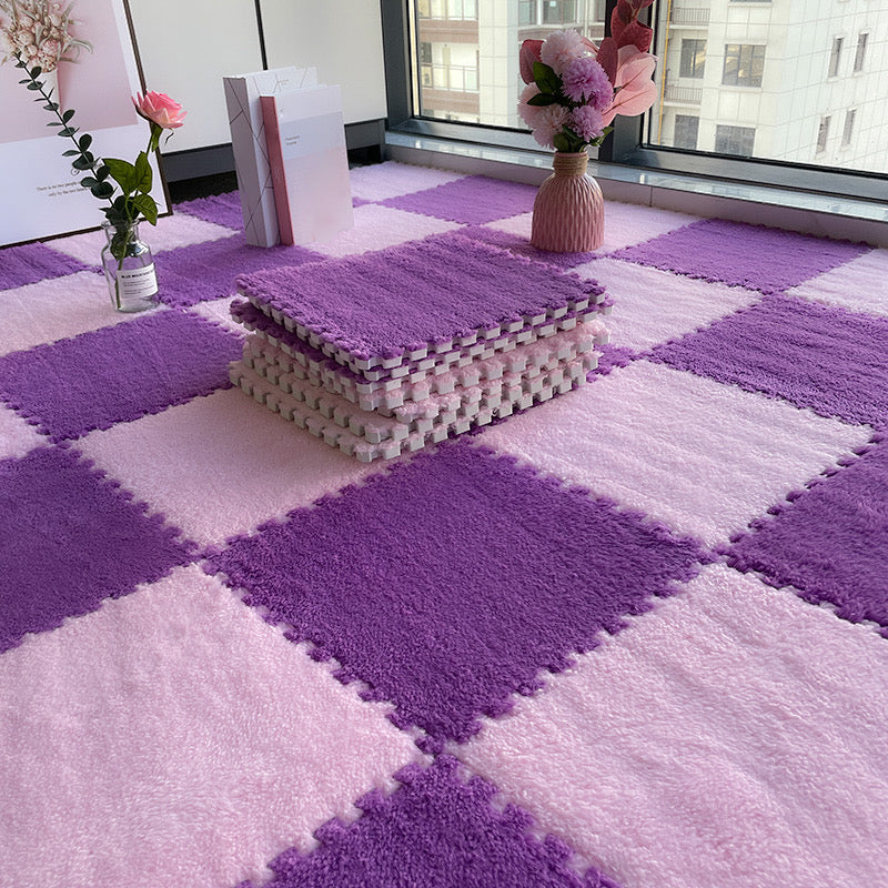 BowLift | Multicolored Level Loop Carpet Tile Non-Slip Composite Floor Tiles for Bedroom