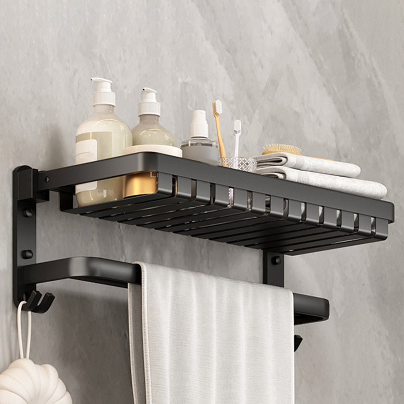 BowLift | Modern Bathroom Set Matte Black Bathroom Shelf Towel Holder Bathroom Accessories Set