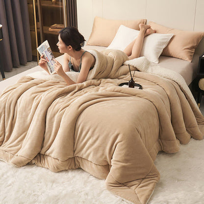 Skanto | Solid Double-Sided Velvet Cube Blanket