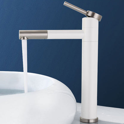 BowLift | Modern Vessel Sink Faucet Stainless Steel Single Handle Low Arc Pull Down Vessel Faucet