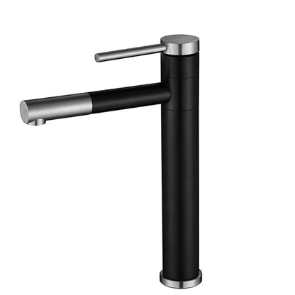 BowLift | Modern Vessel Sink Faucet Stainless Steel Single Handle Low Arc Pull Down Vessel Faucet