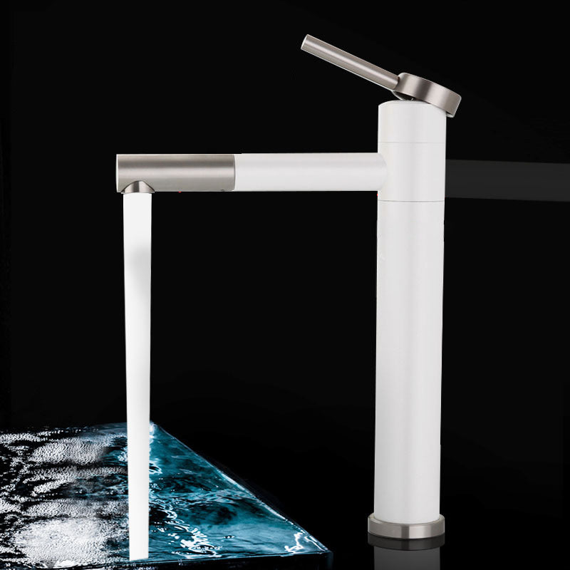BowLift | Modern Vessel Sink Faucet Stainless Steel Single Handle Low Arc Pull Down Vessel Faucet