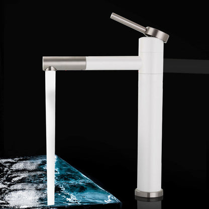 BowLift | Modern Vessel Sink Faucet Stainless Steel Single Handle Low Arc Pull Down Vessel Faucet