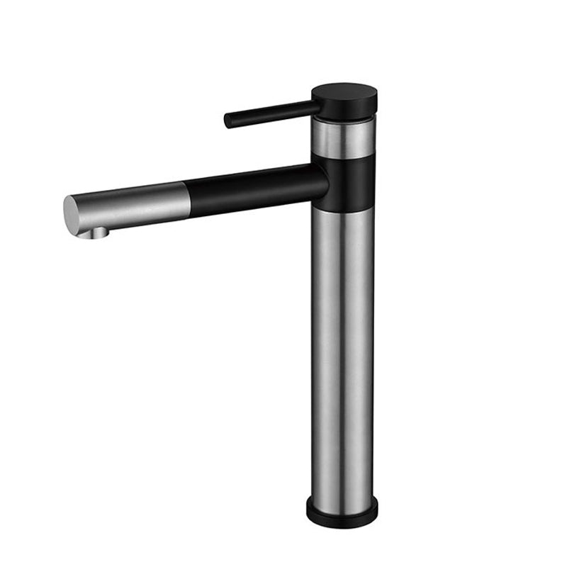 BowLift | Modern Vessel Sink Faucet Stainless Steel Single Handle Low Arc Pull Down Vessel Faucet