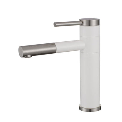 BowLift | Modern Vessel Sink Faucet Stainless Steel Single Handle Low Arc Pull Down Vessel Faucet