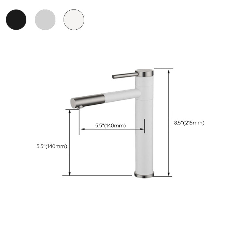 BowLift | Modern Vessel Sink Faucet Stainless Steel Single Handle Low Arc Pull Down Vessel Faucet