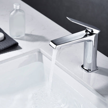 BowLift | Modern centerset bathroom faucet Solid color copper faucet for the bathroom