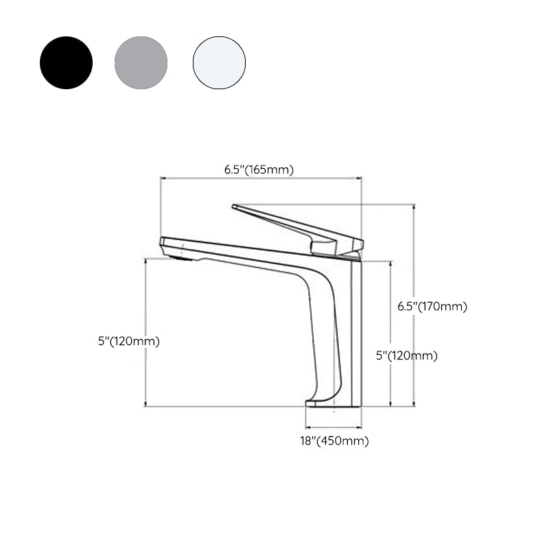 BowLift | Modern centerset bathroom faucet Solid color copper faucet for the bathroom