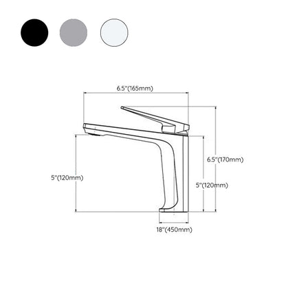 BowLift | Modern centerset bathroom faucet Solid color copper faucet for the bathroom