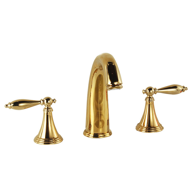 BowLift | Modern widespread sink faucet Simple bathroom double handle faucet with lever handle