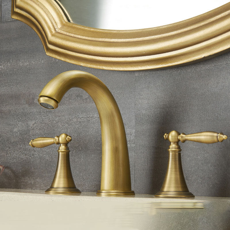 BowLift | Modern widespread sink faucet Simple bathroom double handle faucet with lever handle