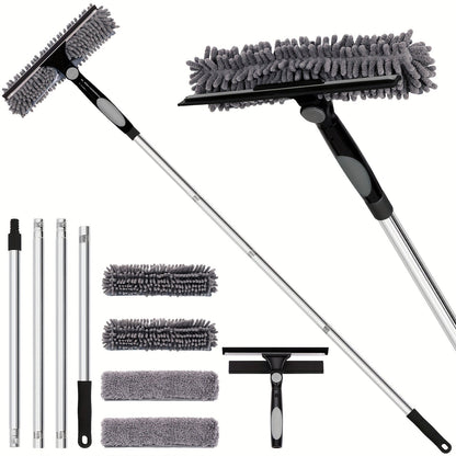 Skanto | Crystal Clear Window Cleaner – Professional 2-in-1 Telescopic Window and Glass Cleaning System