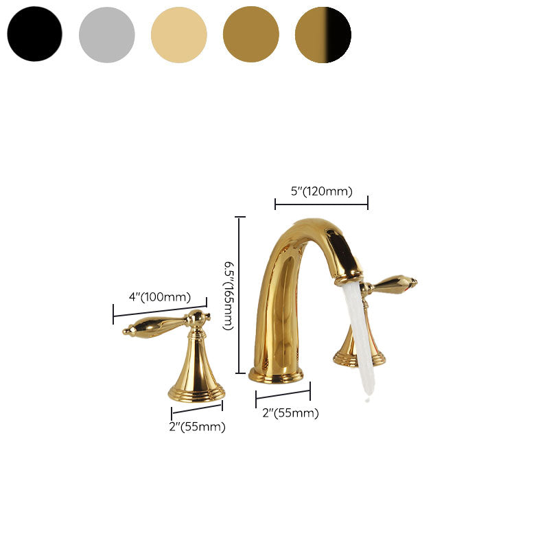BowLift | Modern widespread sink faucet Simple bathroom double handle faucet with lever handle