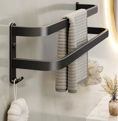 BowLift | Modern Bathroom Accessory Set Black Bathroom Shelf Bathroom Accessory Set