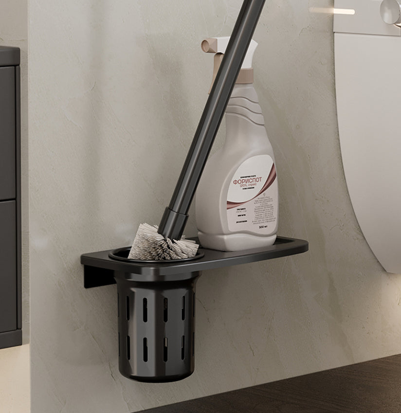 BowLift | Modern Bathroom Accessory Set Black Bathroom Shelf Bathroom Accessory Set