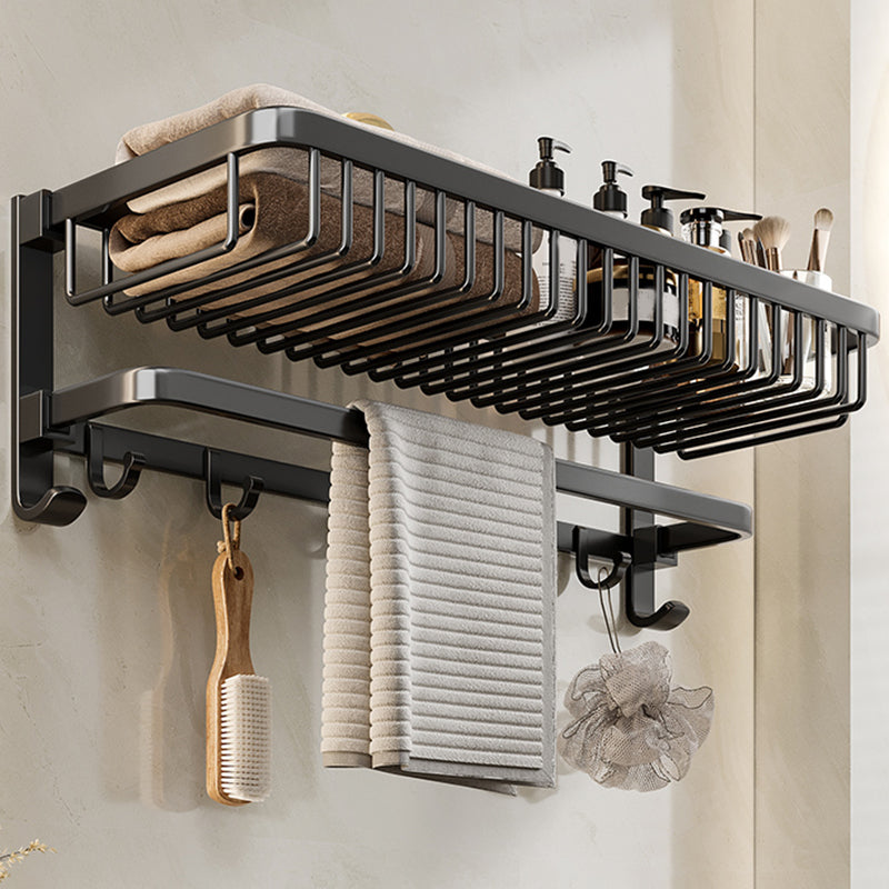 BowLift | Modern Bathroom Accessory Set Black Bathroom Shelf Bathroom Accessory Set