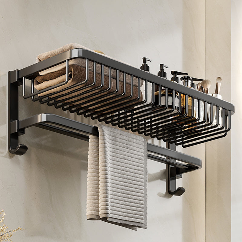 BowLift | Modern Bathroom Accessory Set Black Bathroom Shelf Bathroom Accessory Set