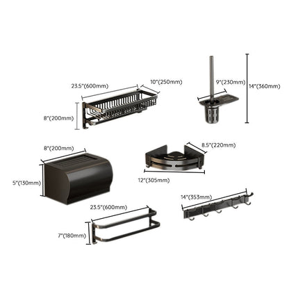BowLift | Modern Bathroom Accessory Set Black Bathroom Shelf Bathroom Accessory Set