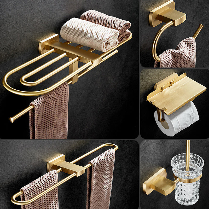 BowLift | Traditional Golden Bath Accessory Set Brass Bathroom Accessories Kit