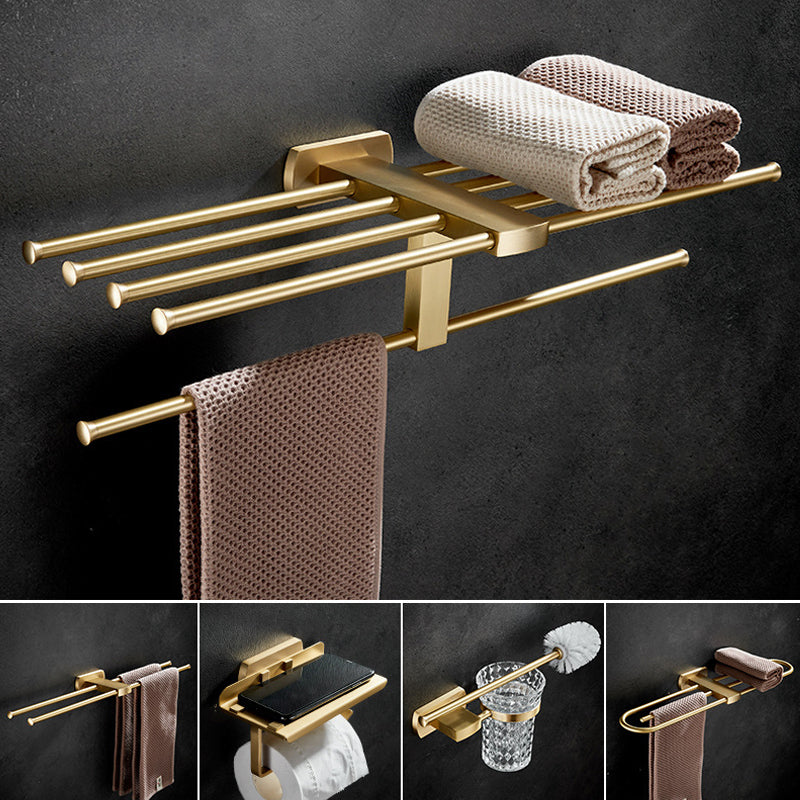 BowLift | Traditional Golden Bath Accessory Set Brass Bathroom Accessories Kit