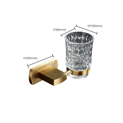 BowLift | Traditional Golden Bath Accessory Set Brass Bathroom Accessories Kit