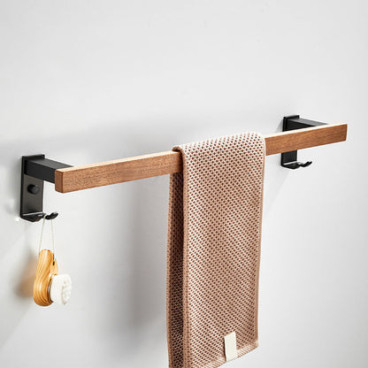 BowLift | Wood and Aluminum Bath Accessory Set Black Bathroom Accessory Kit